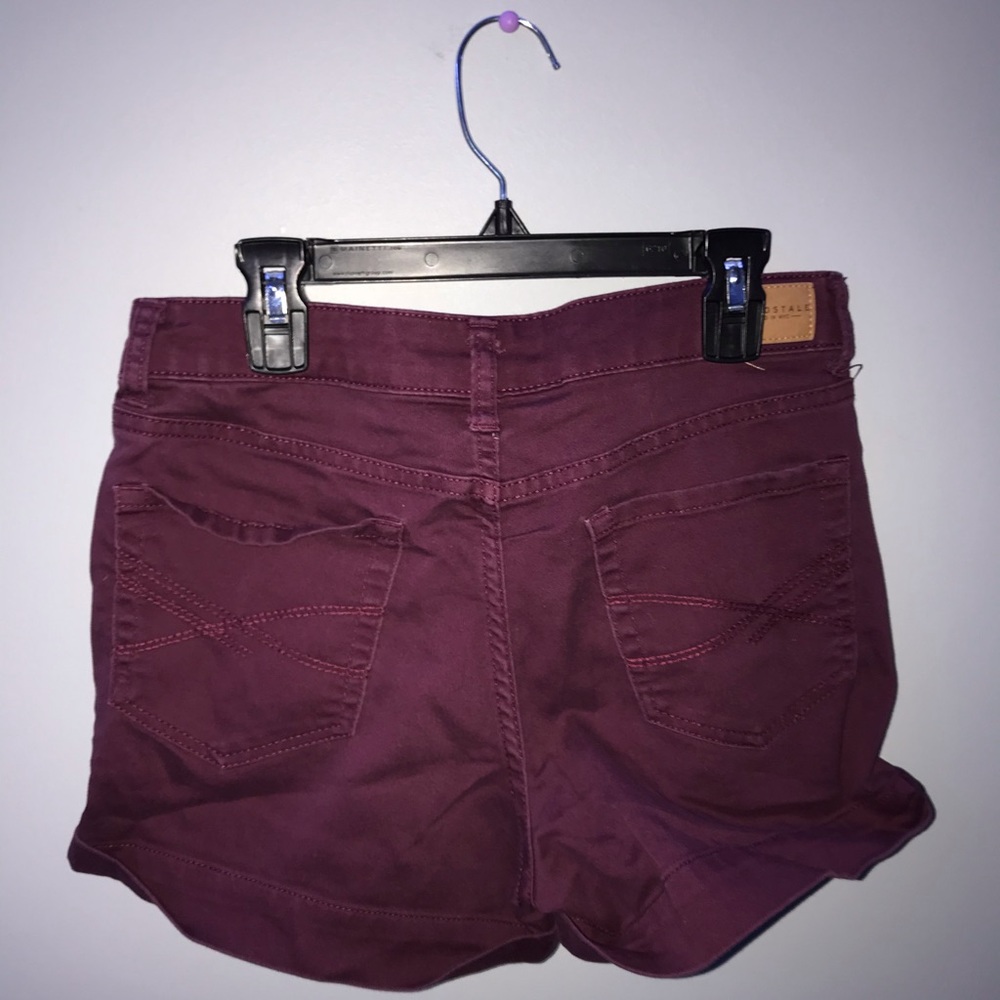Sale! ASU AEROPOSTALE Maroon/Burgundy Jean Shorts size 4 - Picture 2 of 4